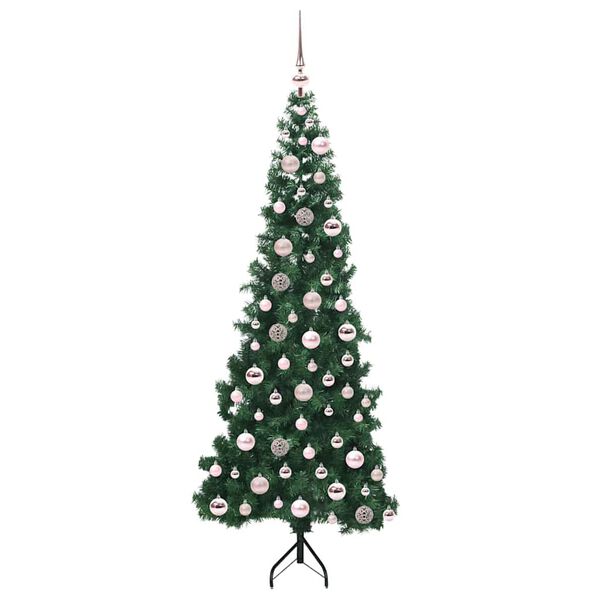 vidaXL Hj&oslash;rne Kunstigt Juletr&aelig; med 300 LED'er Gr&oslash;n 180 cm PVC og metal