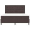 vidaXL Box spring seng med madras M&oslash;rk Brun 180 x 200 cm Stof