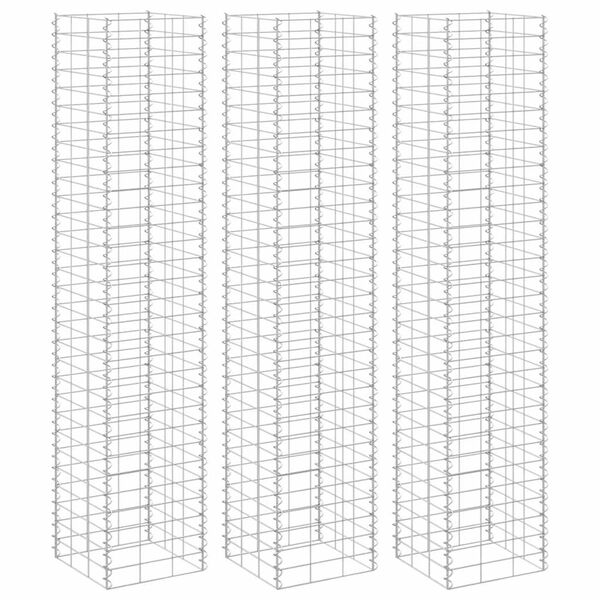 vidaXL gabion-højbede 3 stk. 30x30x150 cm jern