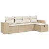 vidaXL sofas&aelig;t til haven 5 dele med hynder polyrattan beige