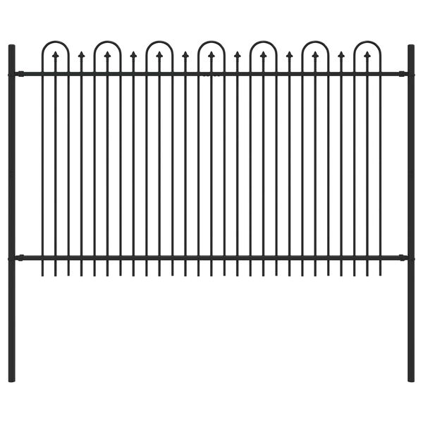 vidaXL Spike Buehegn Sort 200 x 130 cm Pulverlakeret st&aring;l