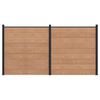 vidaXL Hegnspanel 2 pcs WPC og Aluminium Brun