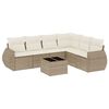 vidaXL sofas&aelig;t til haven 7 dele med hynder polyrattan beige
