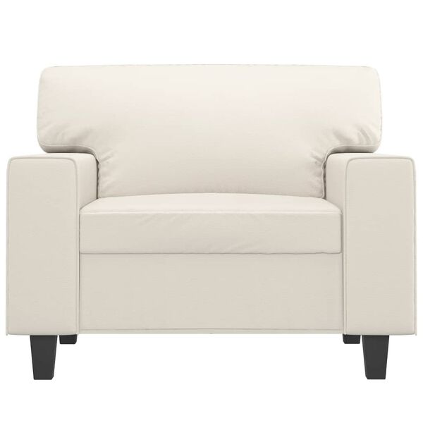 vidaXL l&aelig;nestol 60 cm kunstl&aelig;der Cremefarvet