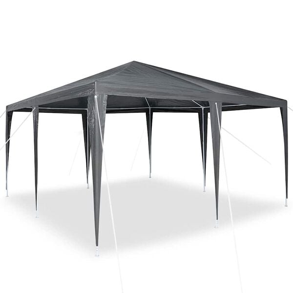 vidaXL Party Tent Antracit 400 x 400 x 266 cm Polyethylen og st&aring;l