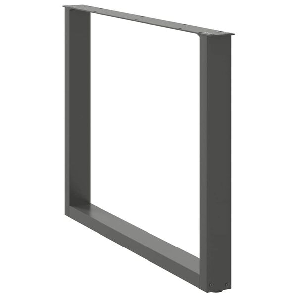 vidaXL spisebordsben U-formet 2 stk. antracit 100x(72-73) cm st&aring;l