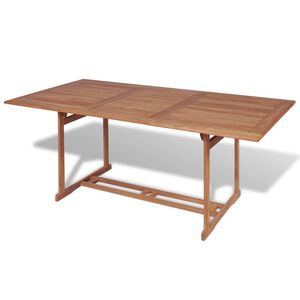 vidaXL havebord 180x90x75 cm massivt teaktr&aelig;