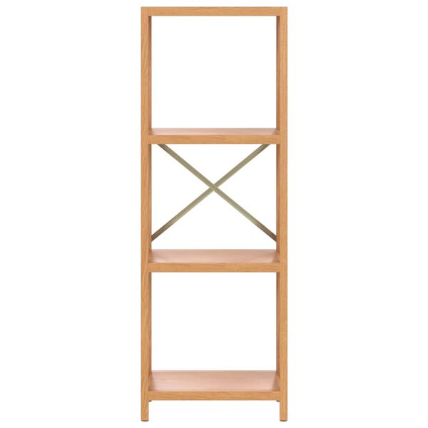 vidaXL reol med 4 hylder 40x30x112 cm massivt egetr&aelig;