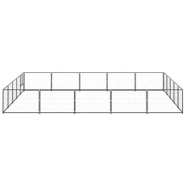 vidaXL hundel&oslash;beg&aring;rd 25 m&sup2; st&aring;l sort