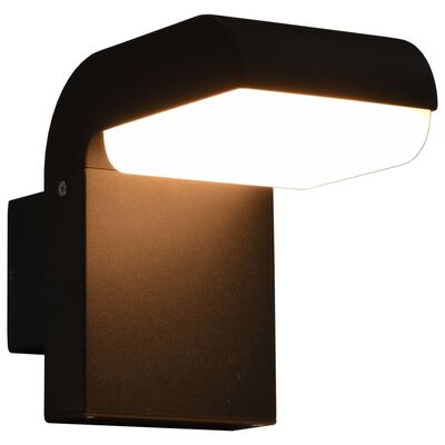 vidaXL udendørs LED-væglampe 9 W oval sort