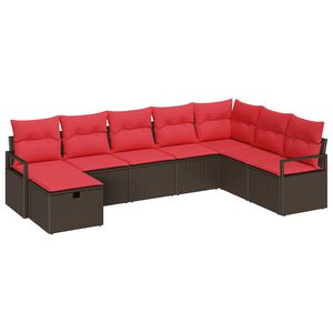vidaXL Sofa S&aelig;t 8 stk. Brun polyrattan