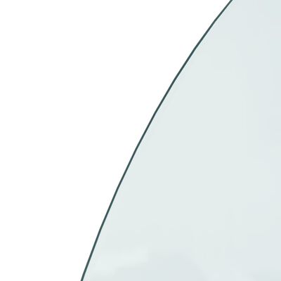 vidaXL glasplade til pejs 1000x600 mm halvrund