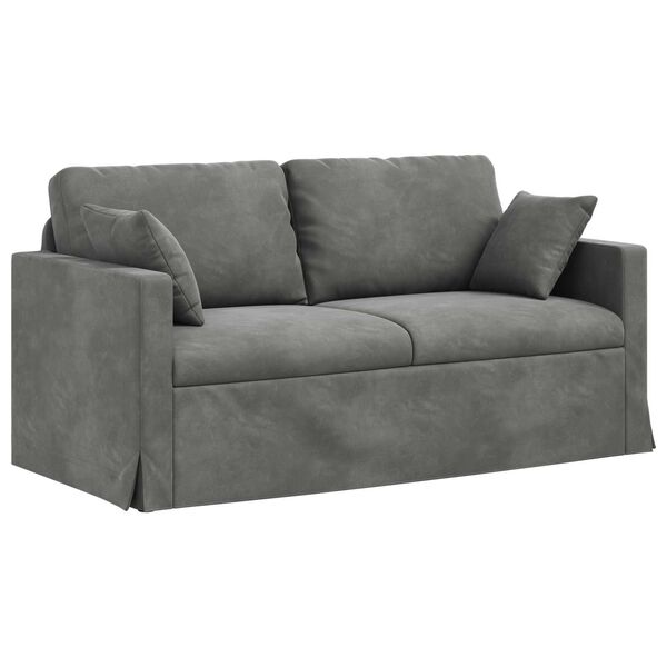 vidaXL Sofa M&oslash;rkegr&aring; 158 x 78 x 80 cm Fl&oslash;jl