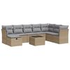 vidaXL sofas&aelig;t til haven 9 dele med hynder polyrattan beige