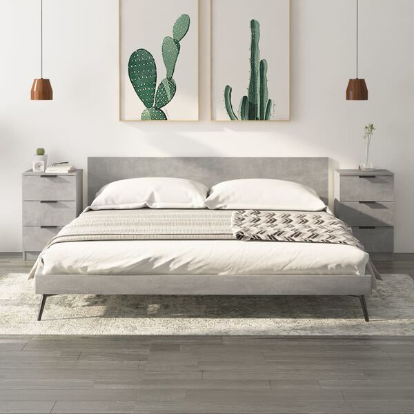 vidaXL sengebord 40x36x65 cm 2 stk. betongrå