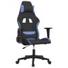 vidaXL gamingstol med massagefunktion stof sort og bl&aring;
