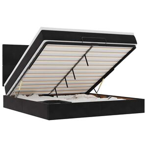 vidaXL osmannisk sengeramme med madrasser 180x200 cm fl&oslash;jl sort