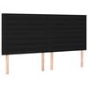 vidaXL sengegavl sort 180x5x118/128 cm stof