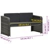 vidaXL haveloungesæt 4 dele med hynde polyrattan antracitgrå