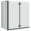 vidaXL Bruser Indhegning Sort 120 x 68 x 130 cm ESG Glas og Aluminium