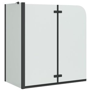 vidaXL Bruser Indhegning Sort 120 x 68 x 130 cm ESG Glas og Aluminium
