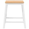 vidaXL barstole 2 stk. massivt gummitræ hvid