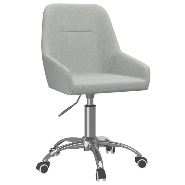 vidaXL drejelig spisebordsstol stof lysegr&aring;