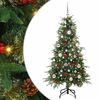 vidaXL Kunstigt Hinged Juletr&aelig; med 150 LED'er Gr&oslash;n 150 cm PE og PVC