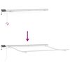 vidaXL Utr&aelig;kkelig Markise Lysegr&aring; 350 x 250 cm Stof og st&aring;l