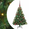vidaXL Kunstigt, h&aelig;ngslet juletr&aelig; Gr&oslash;n 120 cm PE og PVC