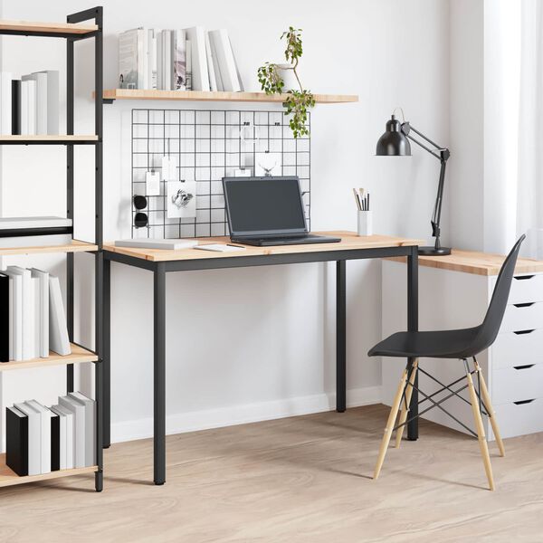 vidaXL Spisebord Naturfarvet 110 x 55 x 75 cm Massiv fyrretr&aelig;