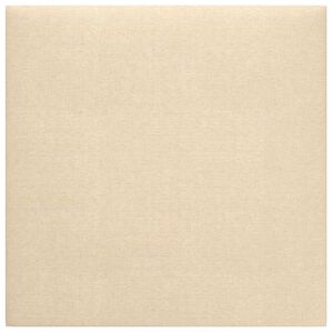 vidaXL V&aelig;ghovedg&aelig;rde 12 stk. 30 x 30 cm Creme Stof