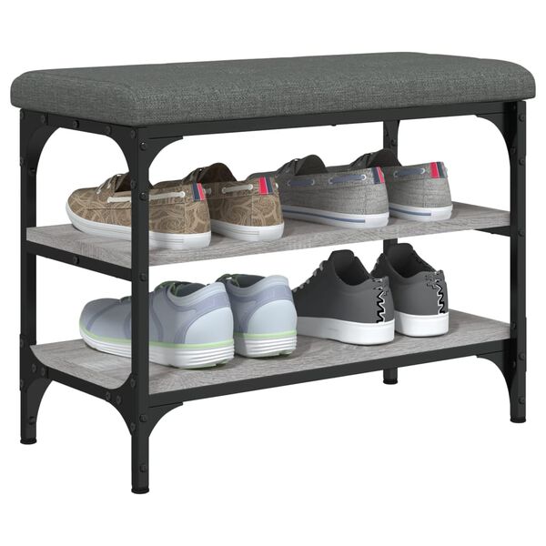 vidaXL skob&aelig;nk 62x32x47 cm konstrueret tr&aelig; gr&aring; sonoma-eg