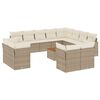 vidaXL sofas&aelig;t til haven 13 dele med hynder polyrattan beige