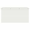 vidaXL Udend&oslash;rs Opbevaringskasse Hvid 100 x 50,5 x 50 cm St&aring;l