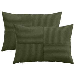 vidaXL Pudebetr&aelig;k 2 pcs ALMELO Gr&oslash;n 30 x 50 cm cordfl&oslash;jl
