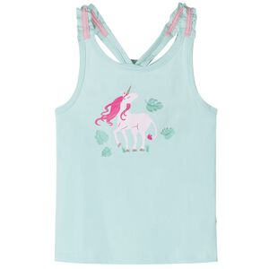 Tanktop til b&oslash;rn str. 116 lys mintgr&oslash;n