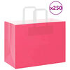 vidaXL papirposer 250 stk. med h&aring;ndtag 32x17x25 cm lyser&oslash;d