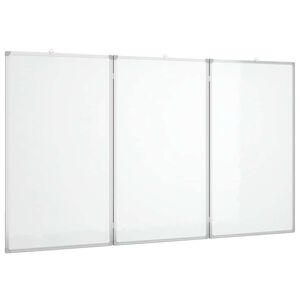 vidaXL magnetisk whiteboard 120x80x1,7 cm foldbart aluminium