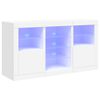 vidaXL sk&aelig;nk med LED-lys 123x37x67 cm hvid