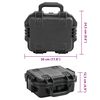 vidaXL transportabel flightcase 30x24,5x12,5 cm PP sort