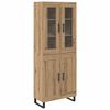 vidaXL Highboard 2 pcs Artisan Egetr&aelig; 69,5 x 34 x 180 cm