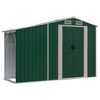 vidaXL haveskur 277x93x179 cm galvaniseret st&aring;l gr&oslash;n