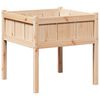 vidaXL Have Blomsterkrukke Natur 70 x 70 x 70 cm Massiv fyrretr&aelig;