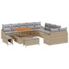vidaXL Havesofa S&aelig;t 13 stk. Beige polyrattan