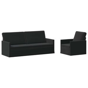 vidaXL Sofa S&aelig;t 2 pcs Sort Velour (V)