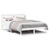 vidaXL sengeramme uden madras 135x190 cm massivt fyrretr&aelig; hvid