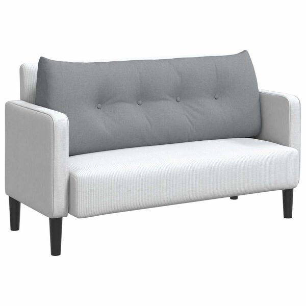 vidaXL Rygpude Lysegr&aring; 120 x 24 x 50 cm Stof