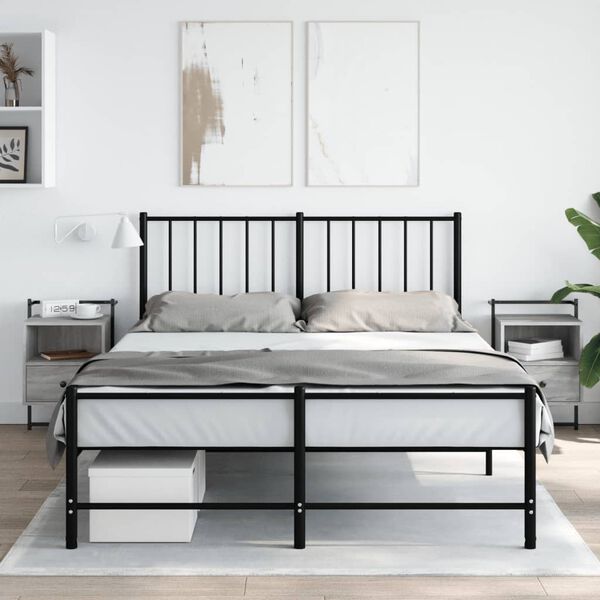 vidaXL sengebord til v&aelig;g 2 stk. 40x30x61 cm konstrueret tr&aelig; gr&aring; sonoma