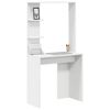 vidaXL Bord med hylde Hvid 78,5 x 37 x 154,5 cm Konstrueret træ